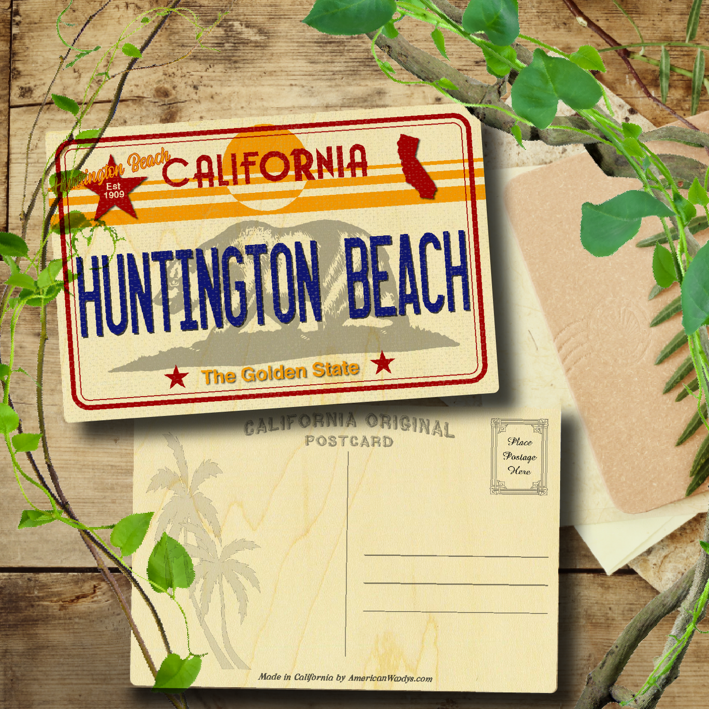 CA License Plate Huntington Beach
