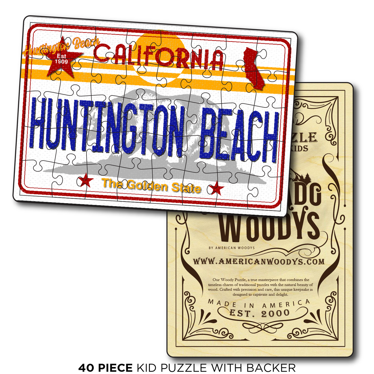 CA License Plate Huntington Beach