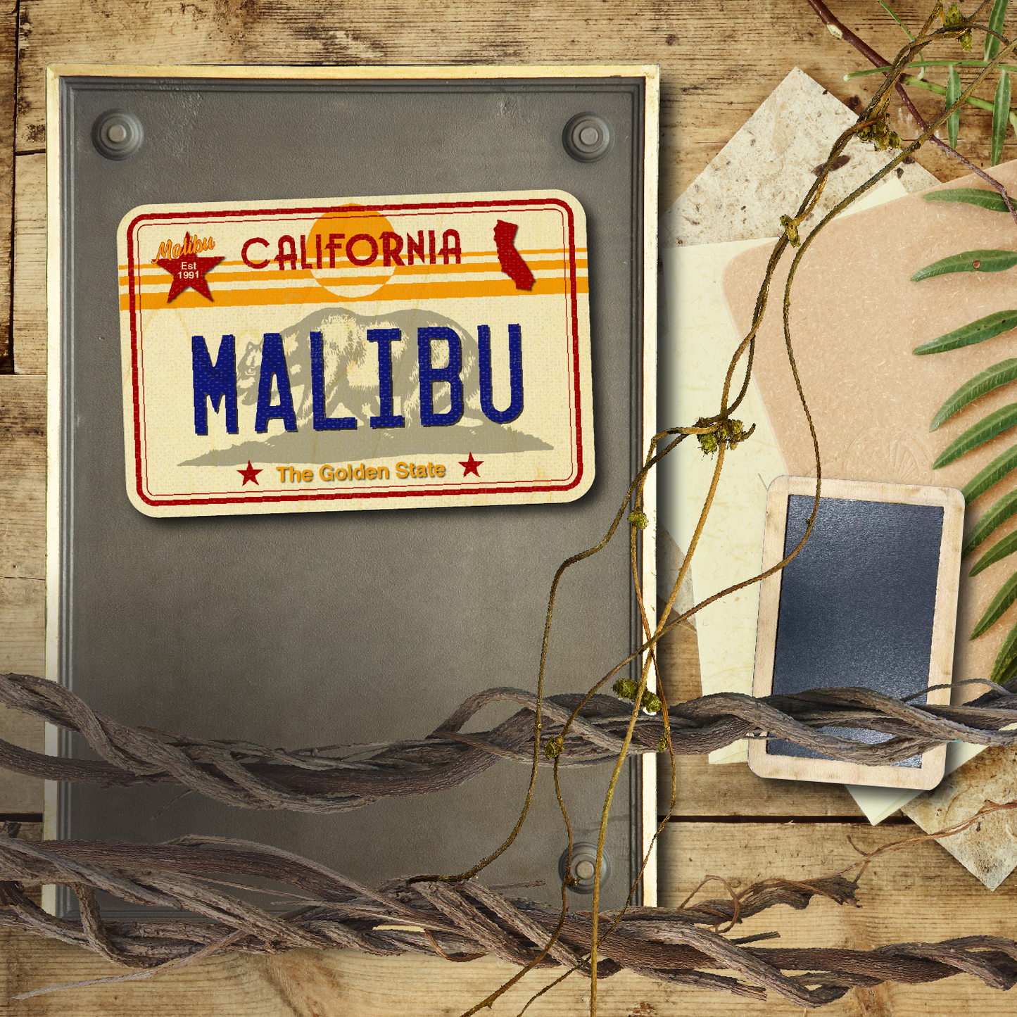 CA License Plate Malibu