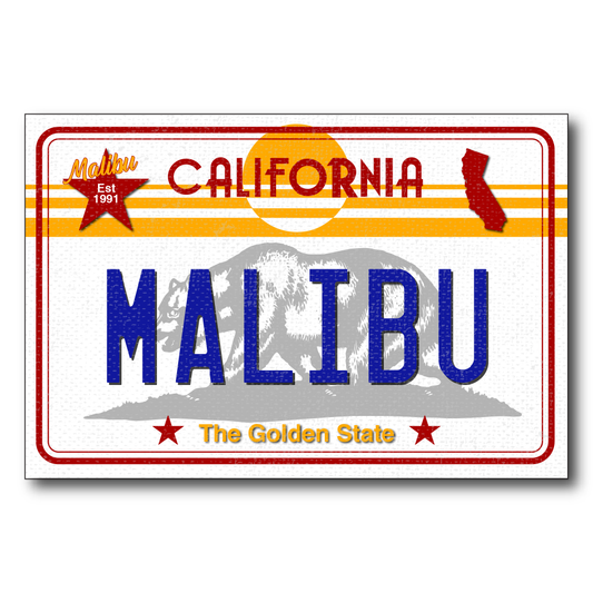 CA License Plate Malibu