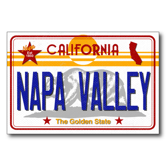 CA License Plate Napa Valley