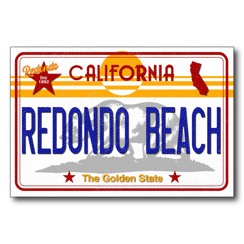 CA License Plate Redondo Beach