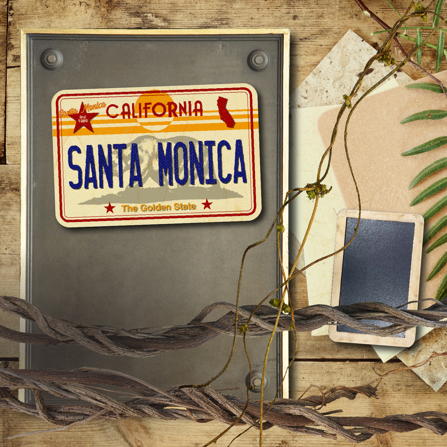 CA License Plate Santa Monica