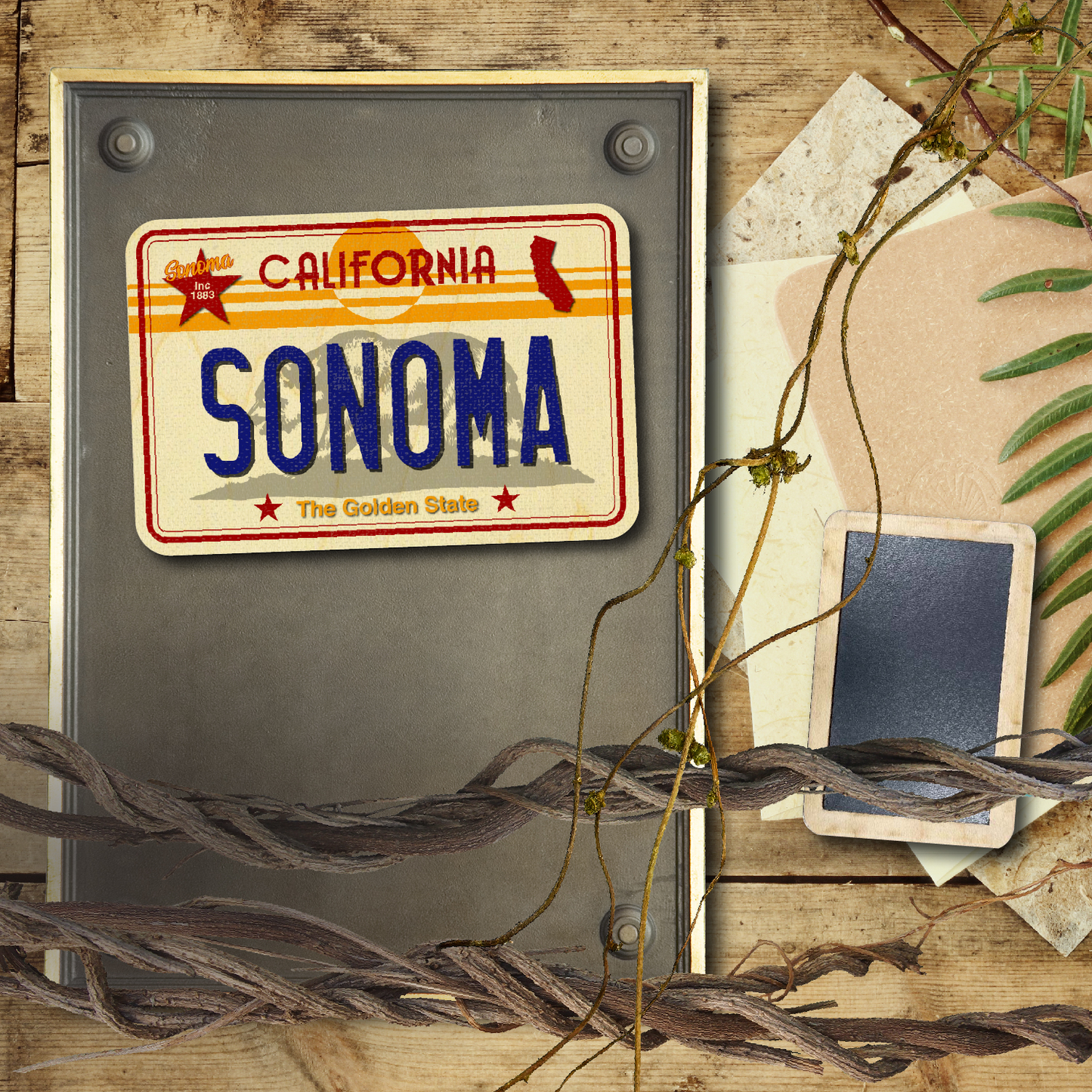 CA License Plate Sonoma