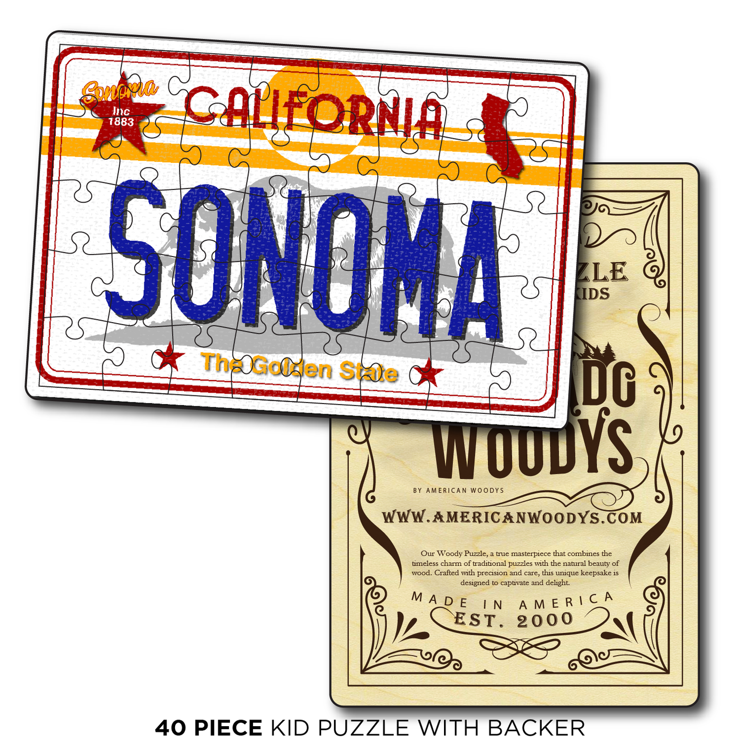 CA License Plate Sonoma