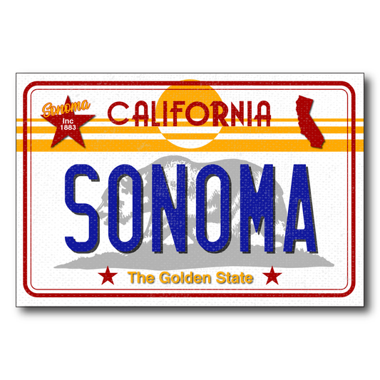 CA License Plate Sonoma