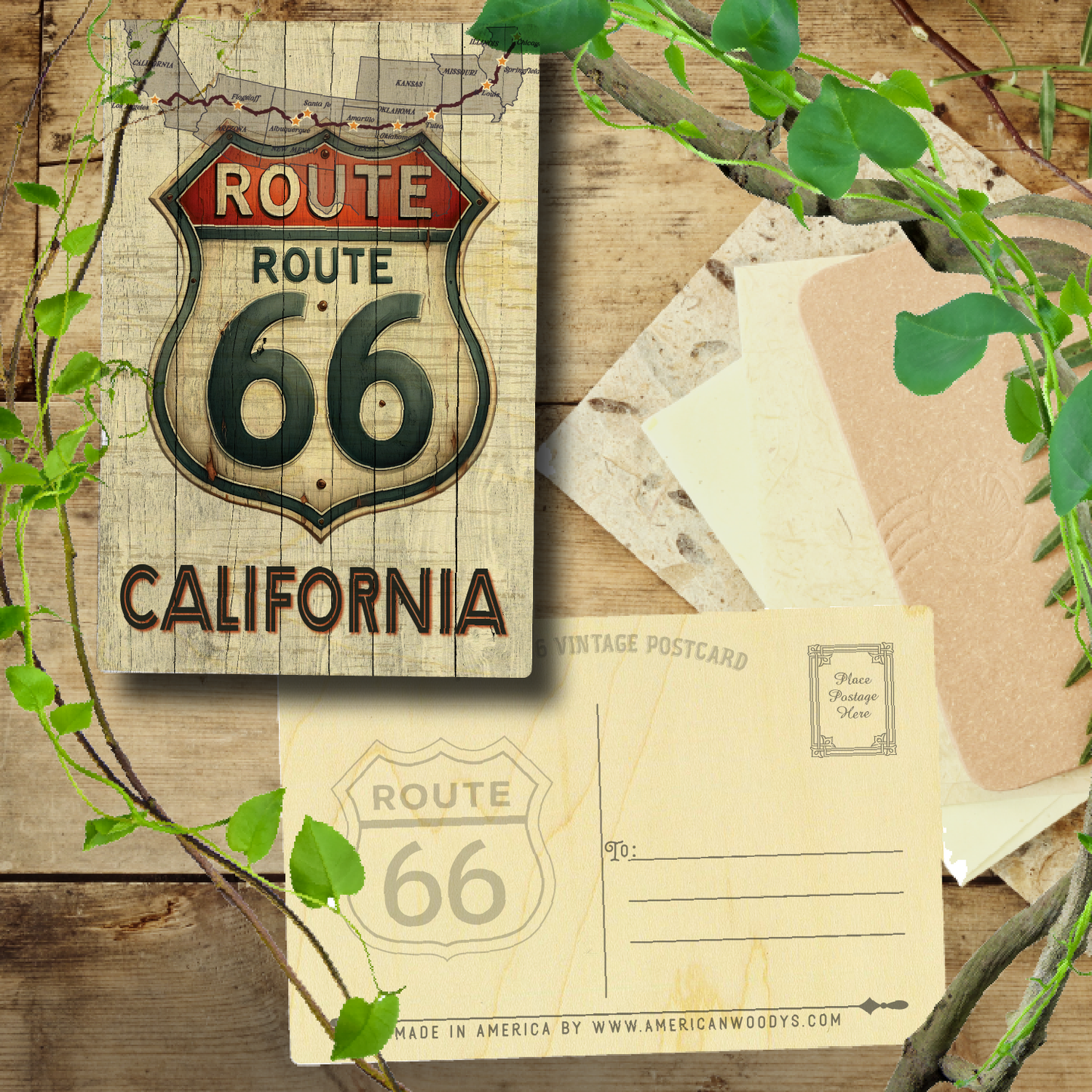 Route 66 CA Sign Map