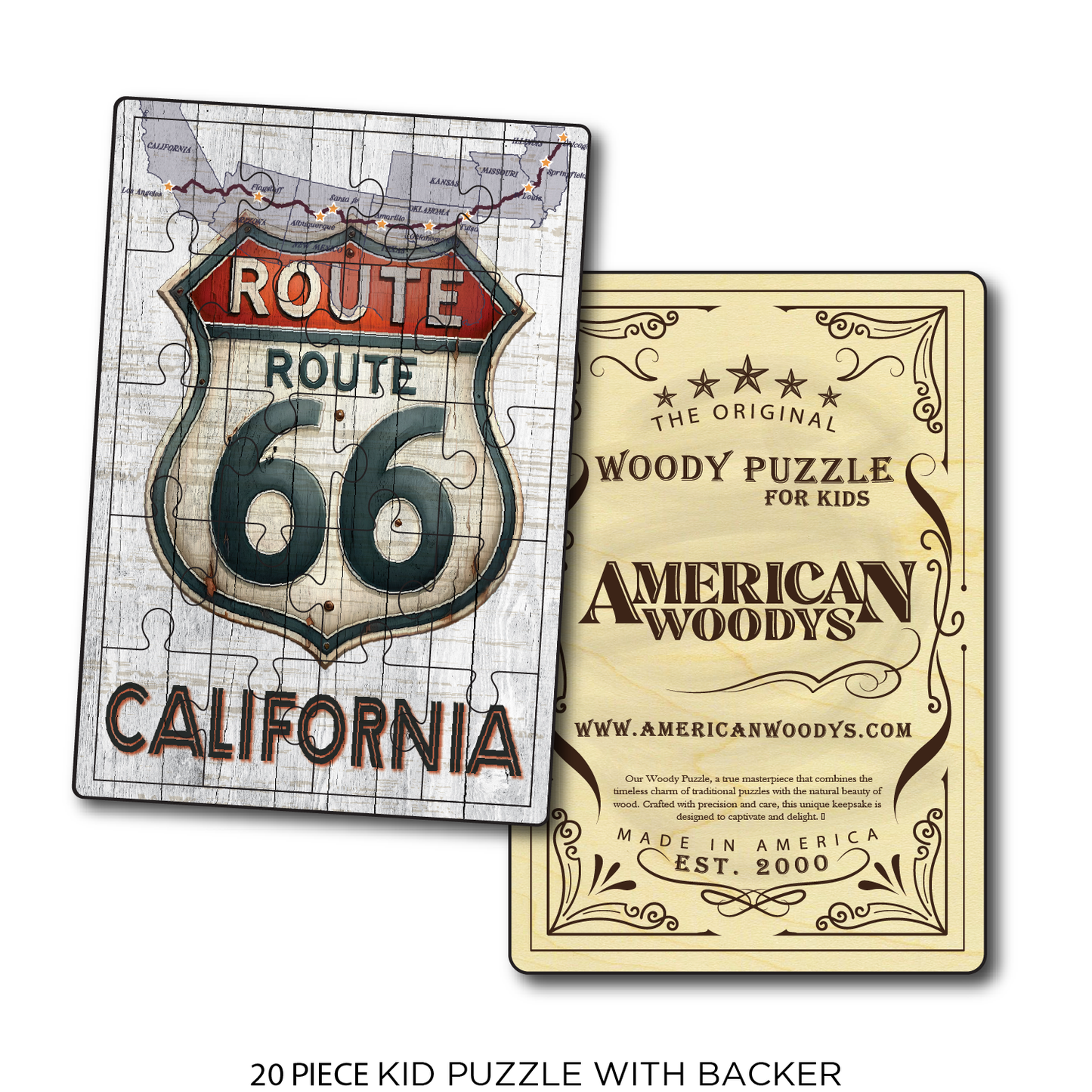 Route 66 CA Sign Map