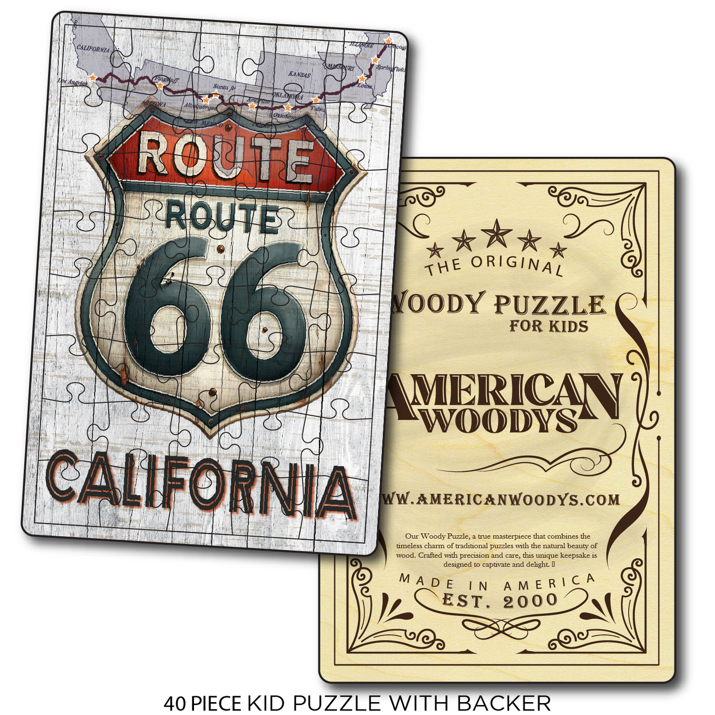 Route 66 CA Sign Map