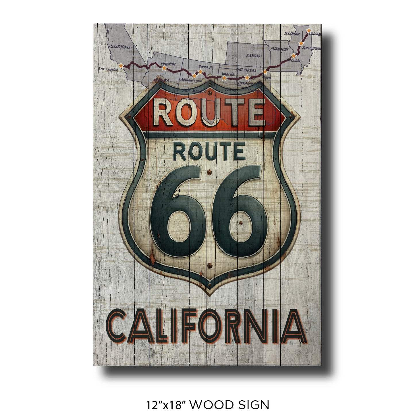 Route 66 CA Sign Map