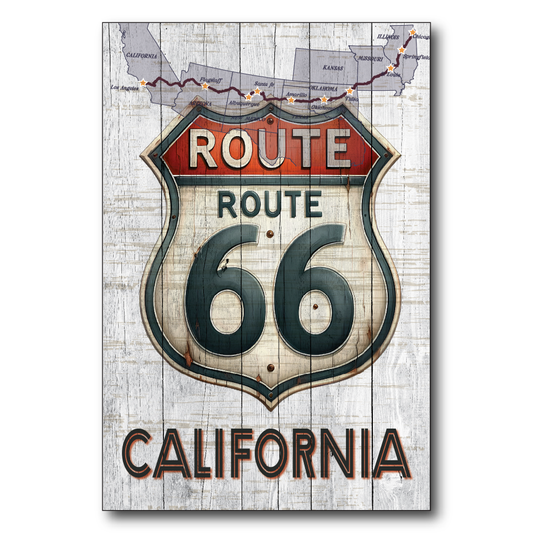 Route 66 CA Sign Map
