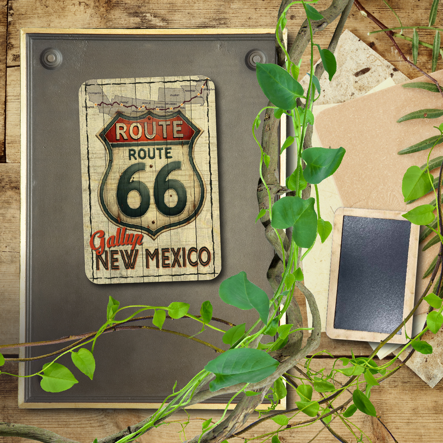 Route 66 Gallup Sign Map