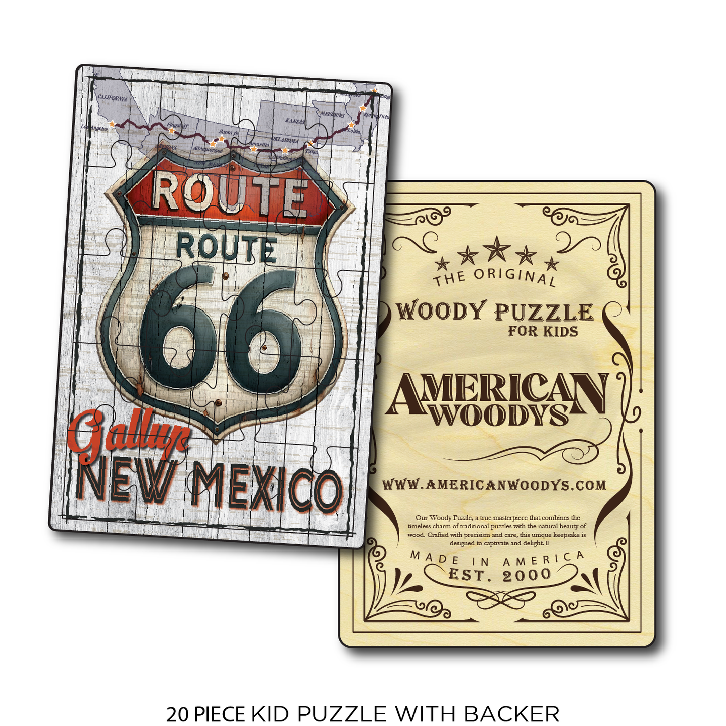 Route 66 Gallup Sign Map