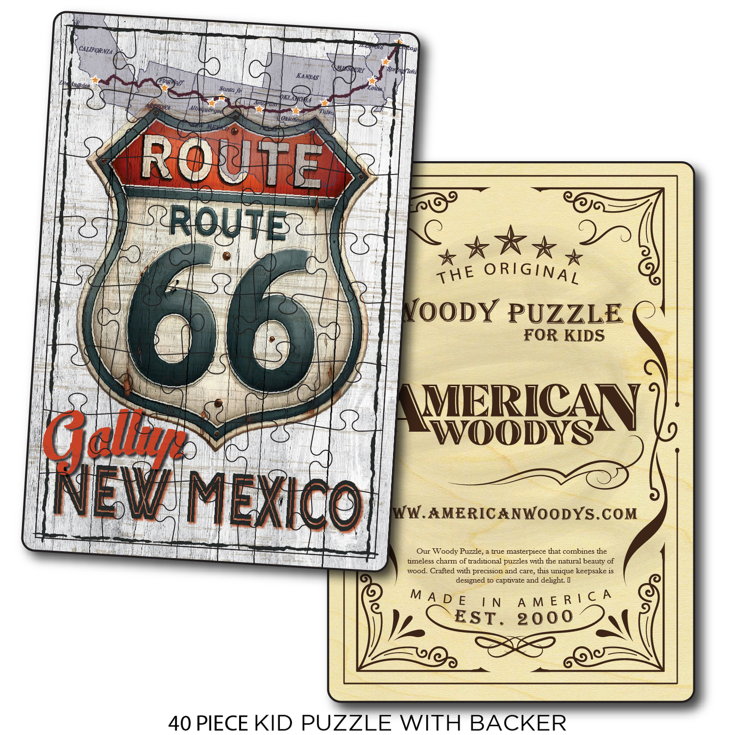 Route 66 Gallup Sign Map