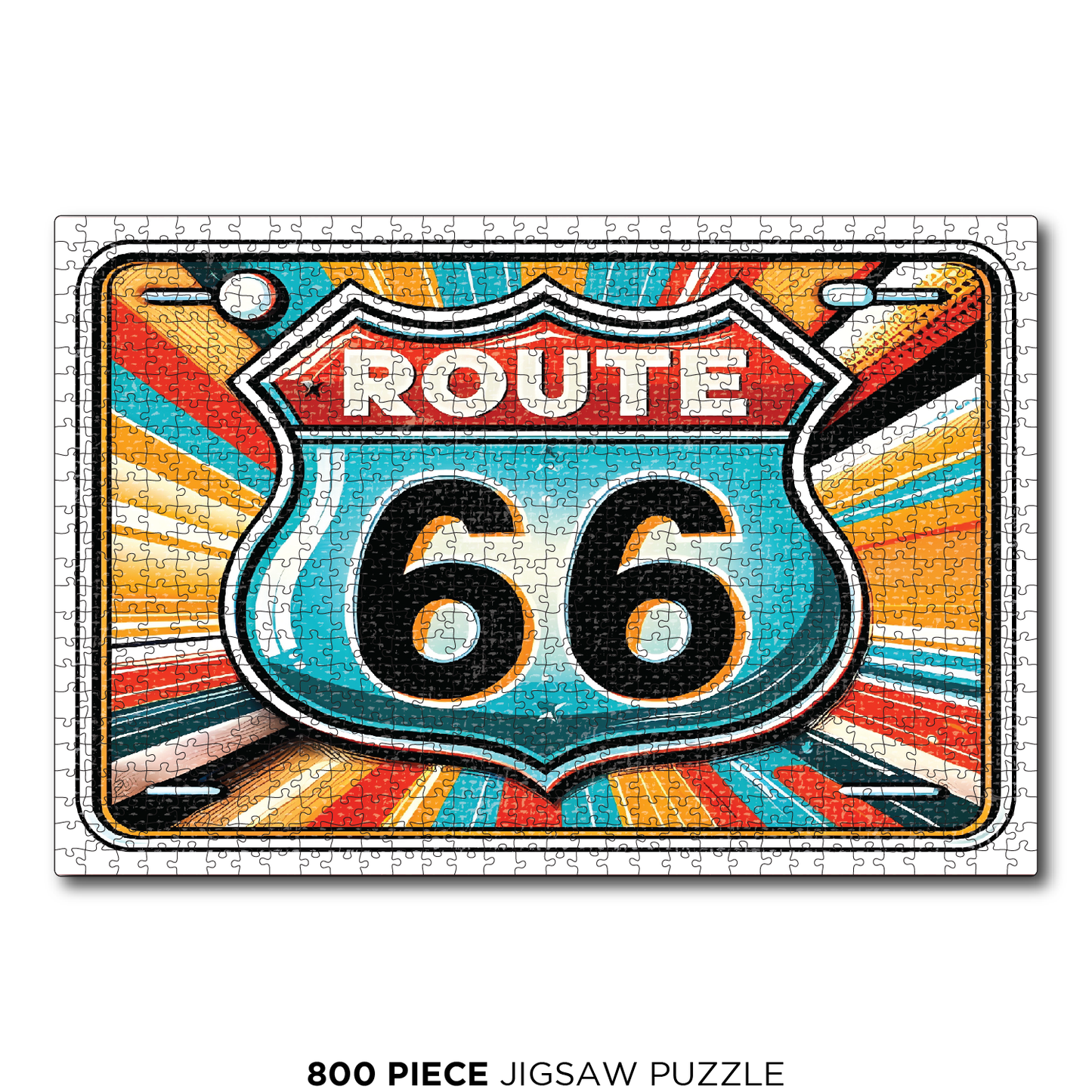 Route 66 Retro Bright License