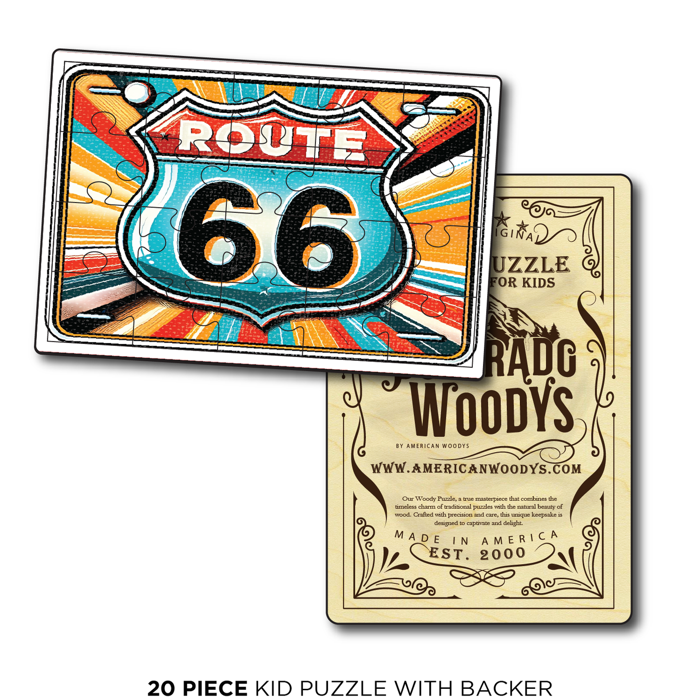 Route 66 Retro Bright License