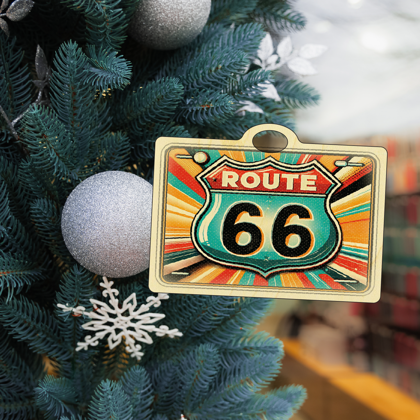 Route 66 Retro Bright License