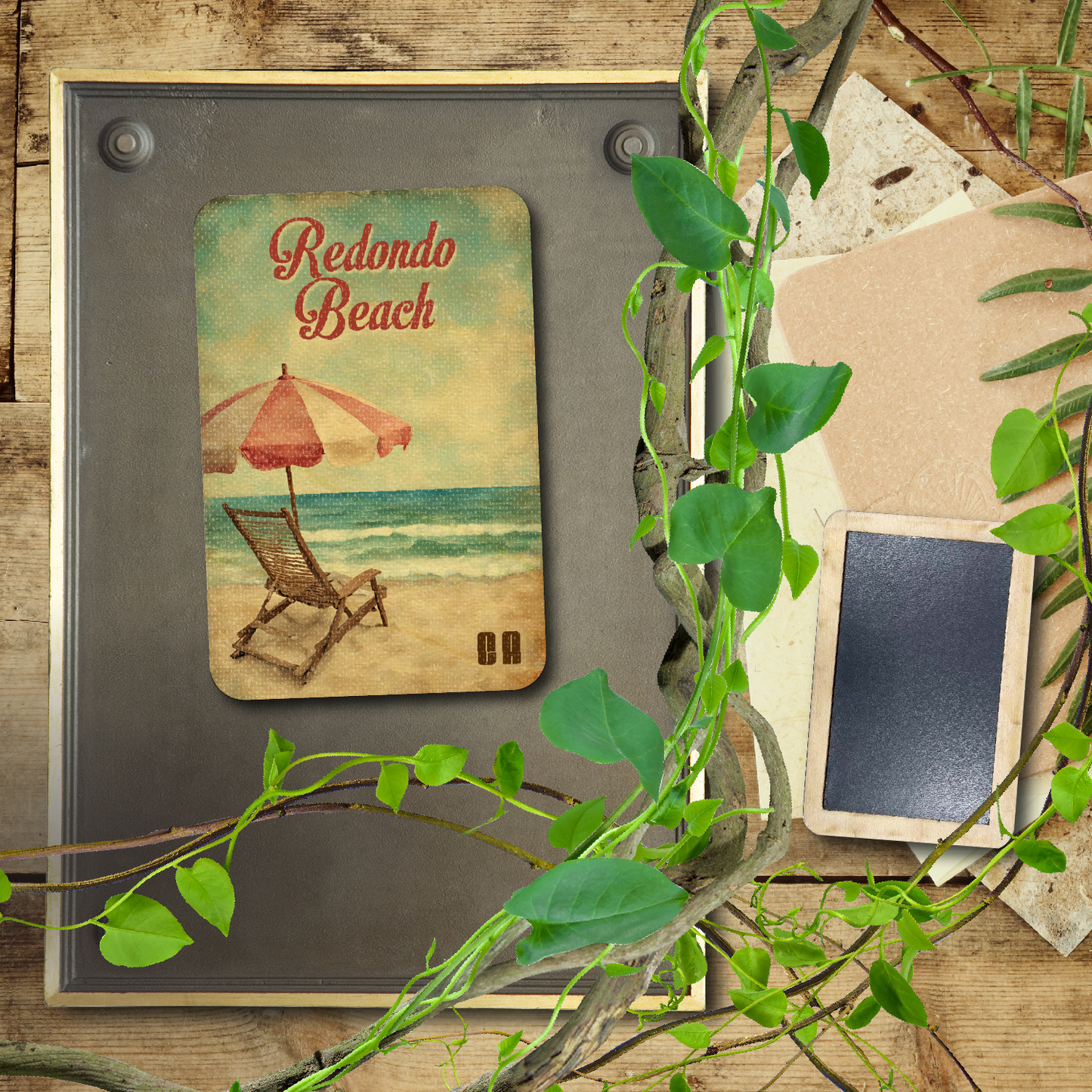 Vintage Chair and Umbrella Redondo Beach