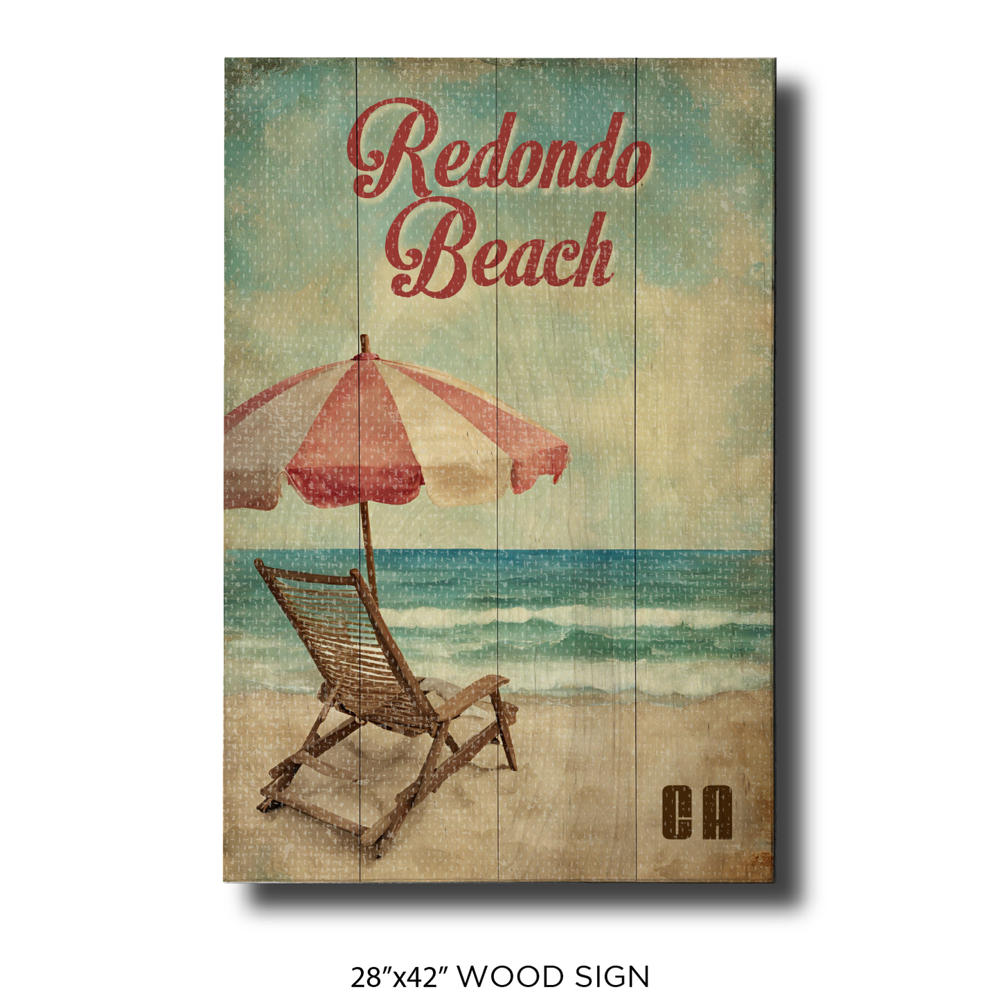 Vintage Chair and Umbrella Redondo Beach