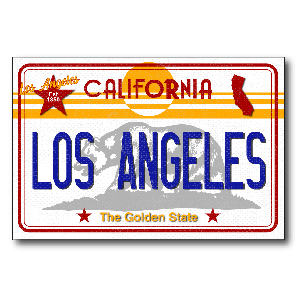 CA License Plate Los Angeles