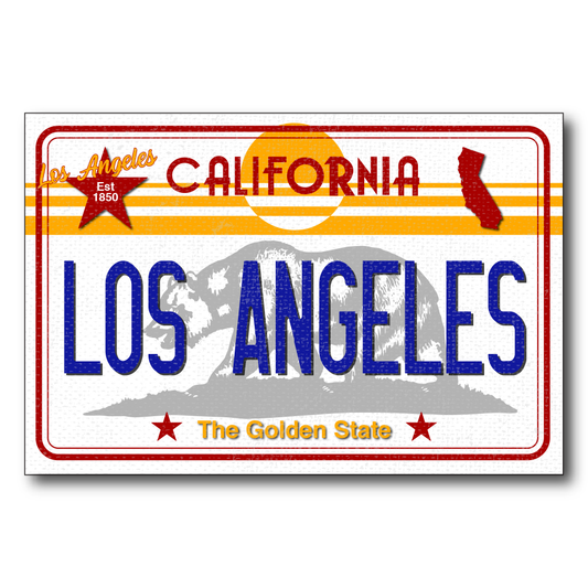 CA License Plate Los Angeles