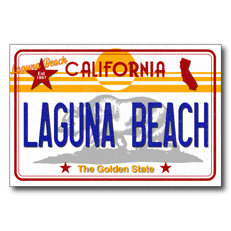 CA License Plate Laguna Beach
