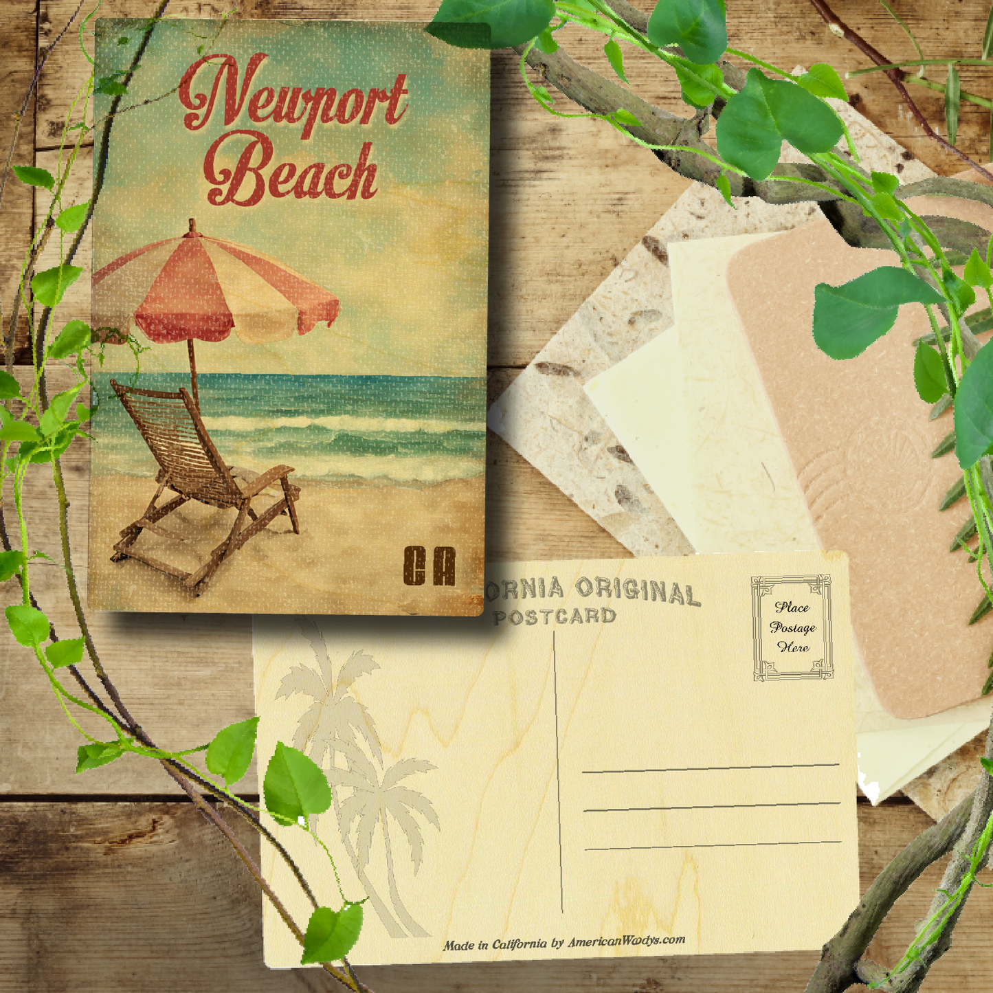 Vintage Chair and Umbrella Newport Beach