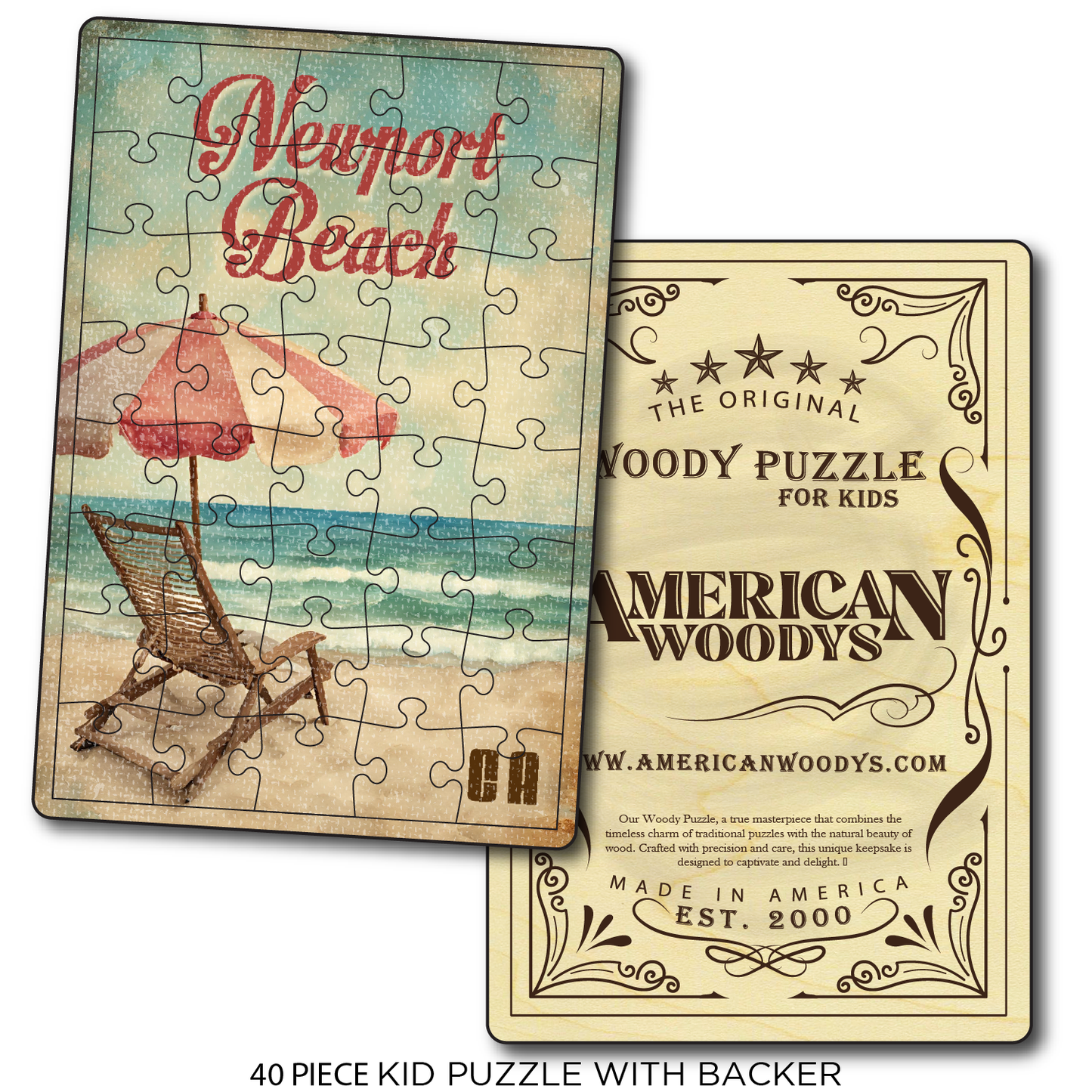 Vintage Chair and Umbrella Newport Beach