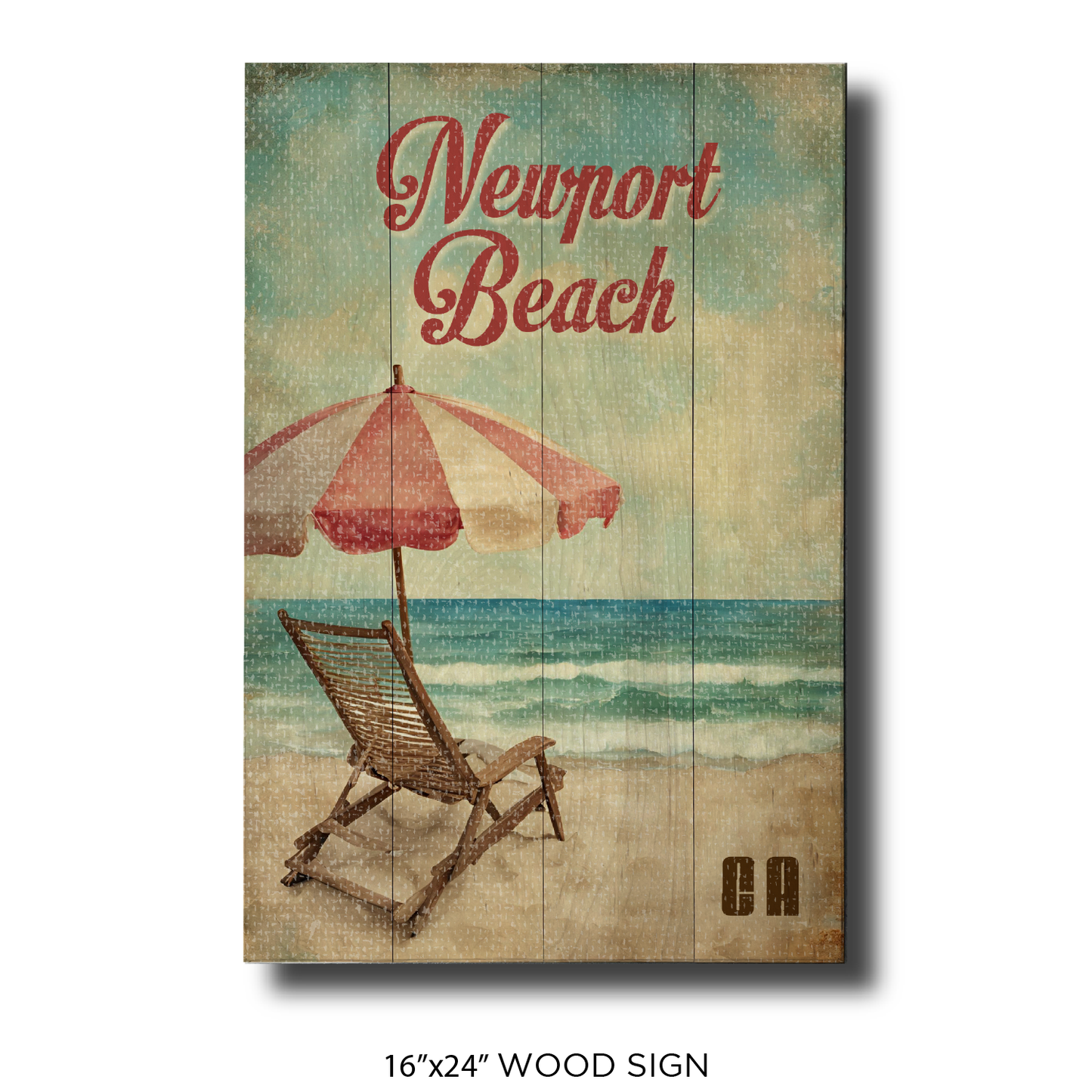 Vintage Chair and Umbrella Newport Beach