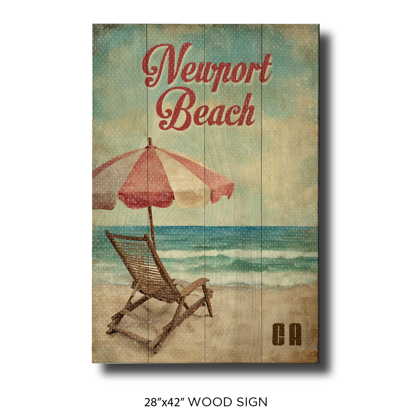 Vintage Chair and Umbrella Newport Beach