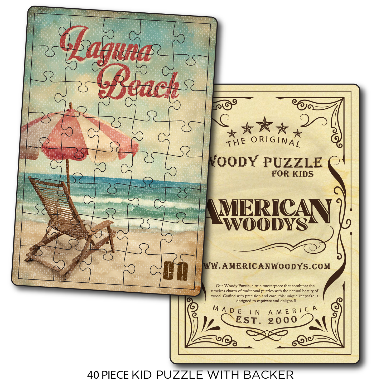 Vintage Chair and Umbrella Laguna Beach