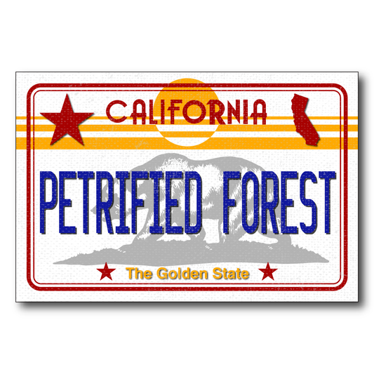 CA License Plate Petrified Forest