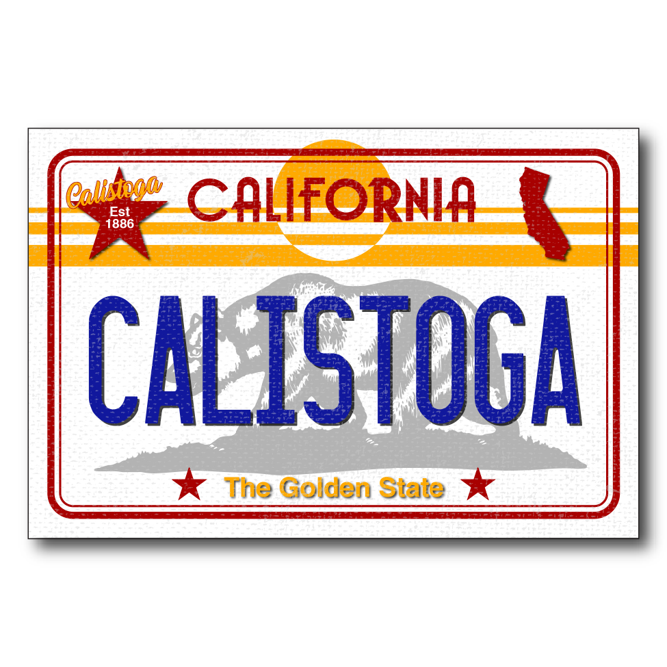 CA License Plate Calistoga