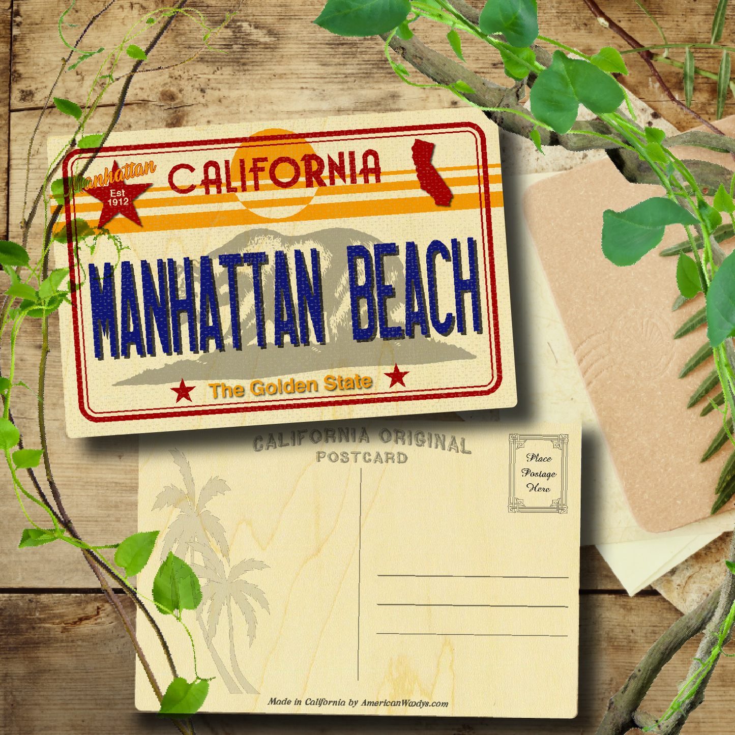 CA License Plate Manhattan Beach