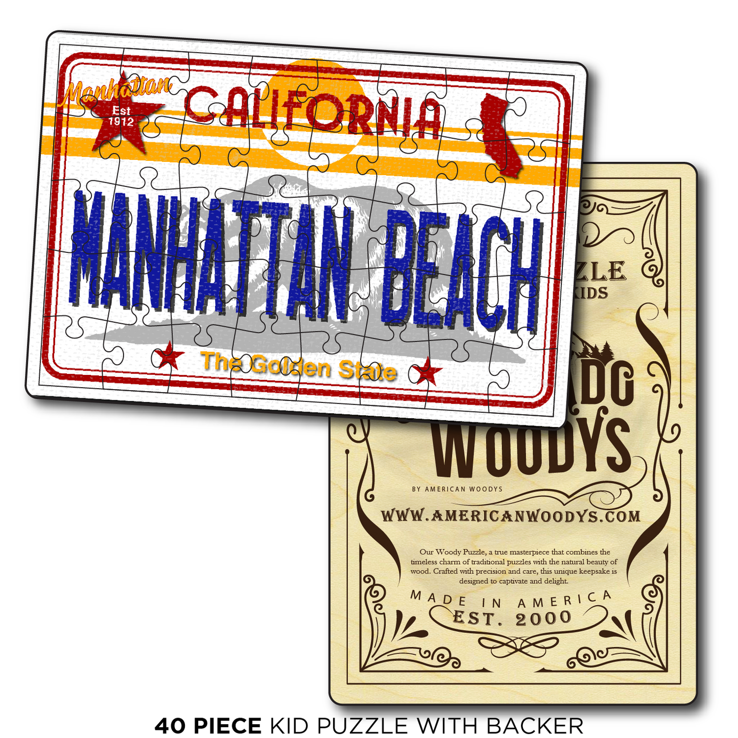 CA License Plate Manhattan Beach