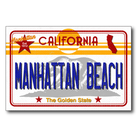 CA License Plate Manhattan Beach