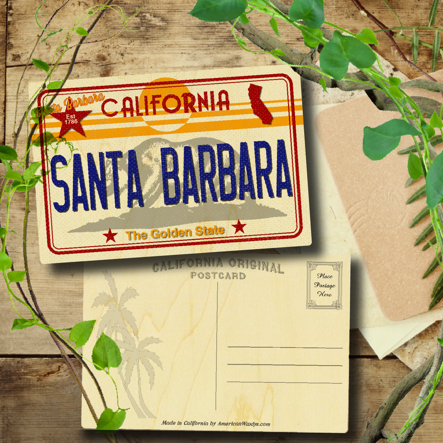 CA License Plate Santa Barbara