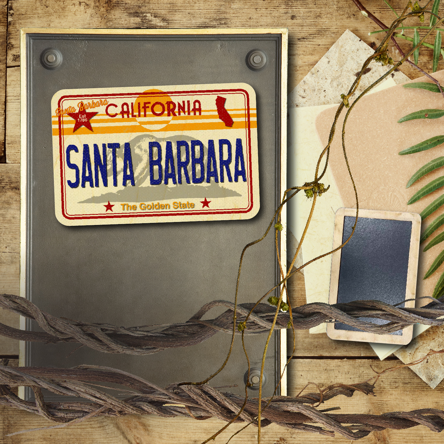 CA License Plate Santa Barbara