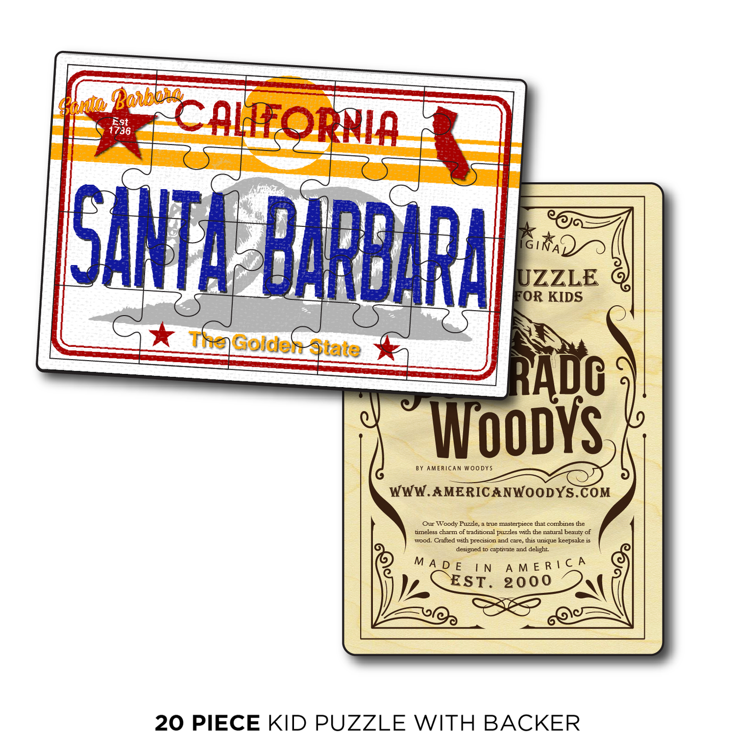 CA License Plate Santa Barbara