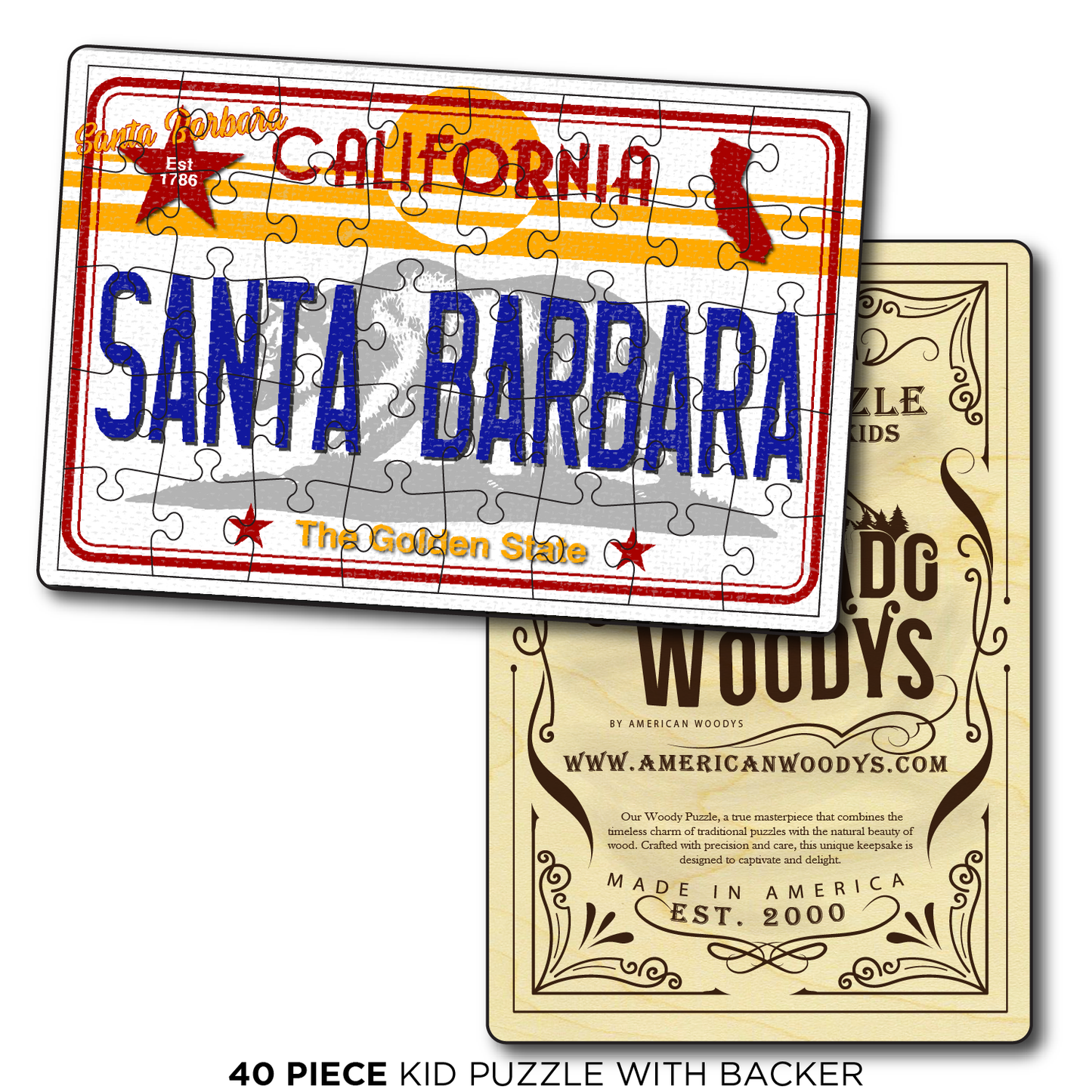 CA License Plate Santa Barbara