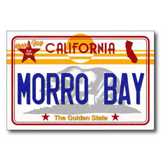 CA License Plate Morro Bay