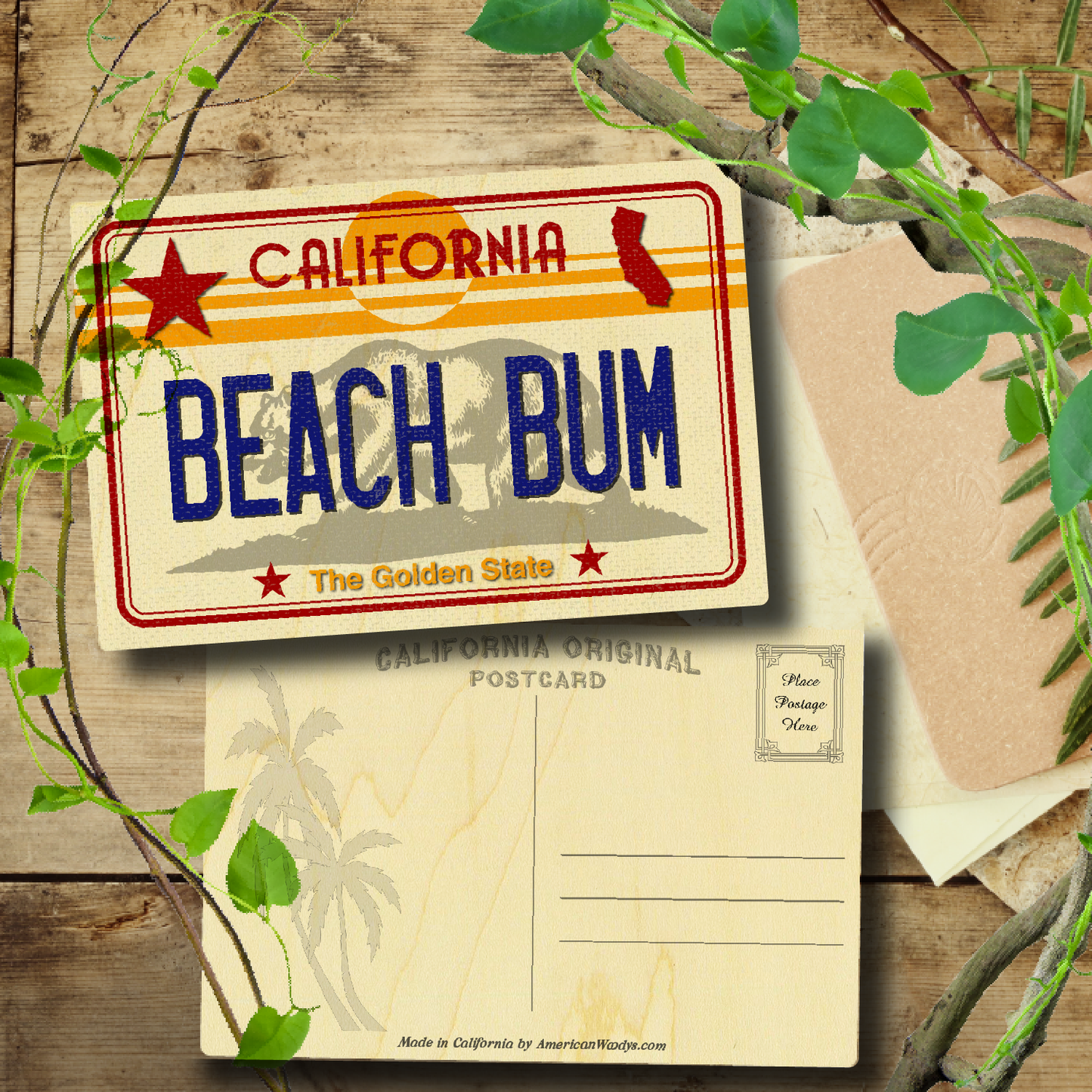 CA License Plate Beach Bum