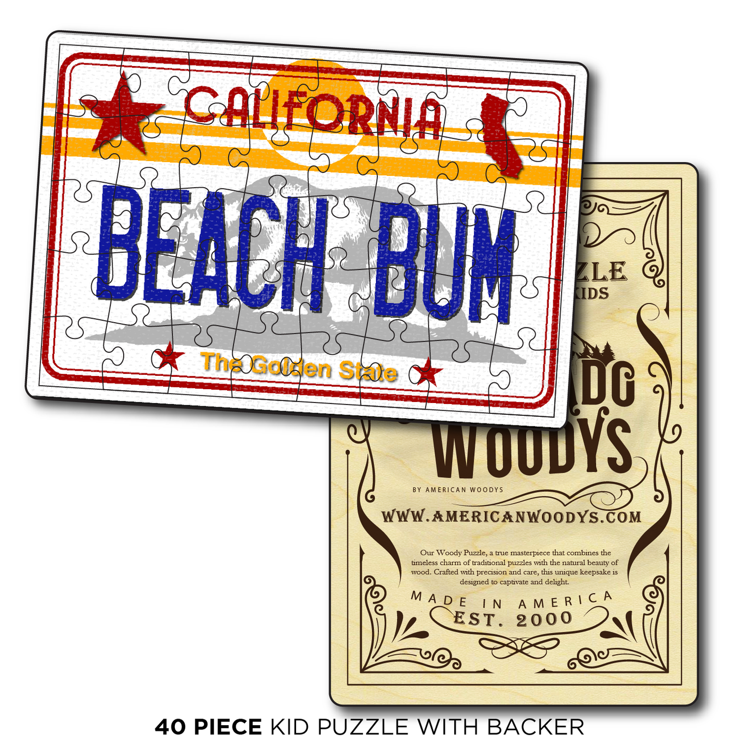 CA License Plate Beach Bum