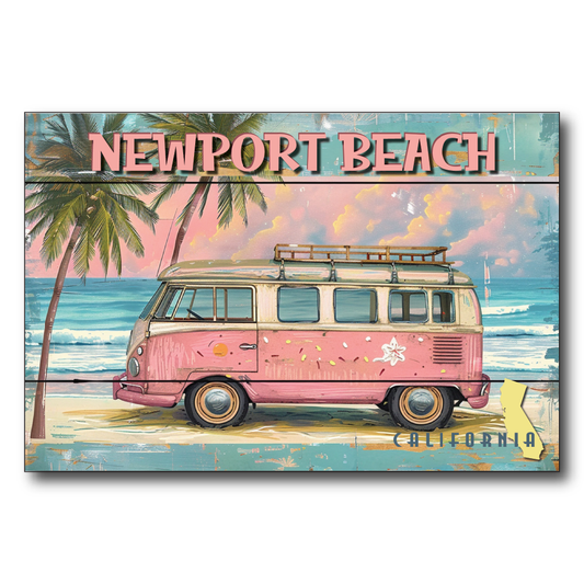 Newport Beach Pink Van