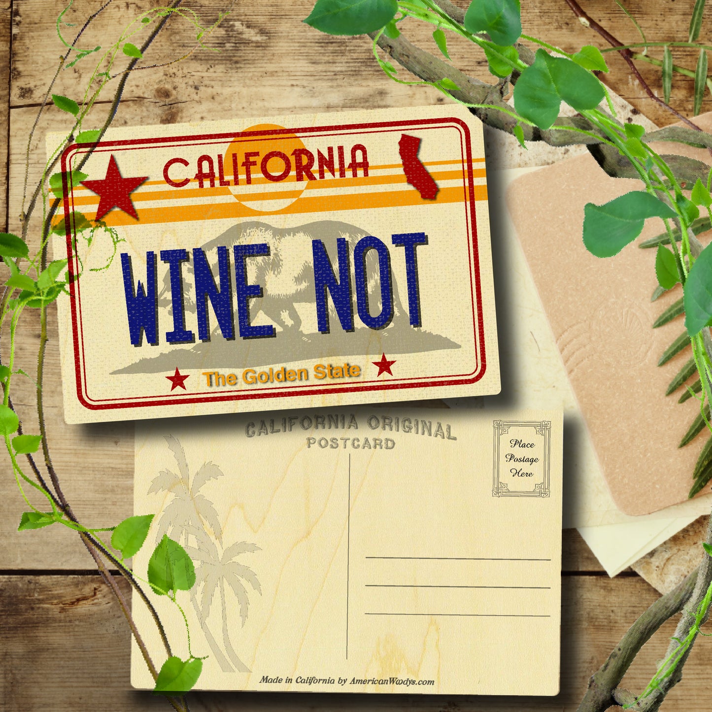CA License Plate - Wine Not