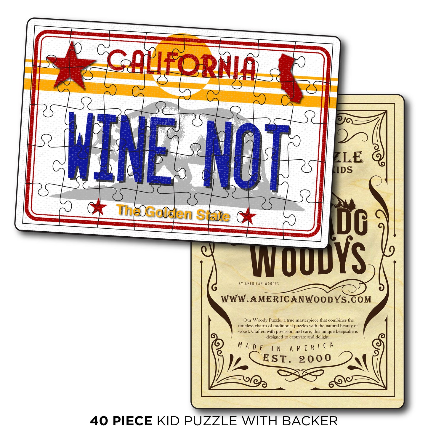 CA License Plate - Wine Not