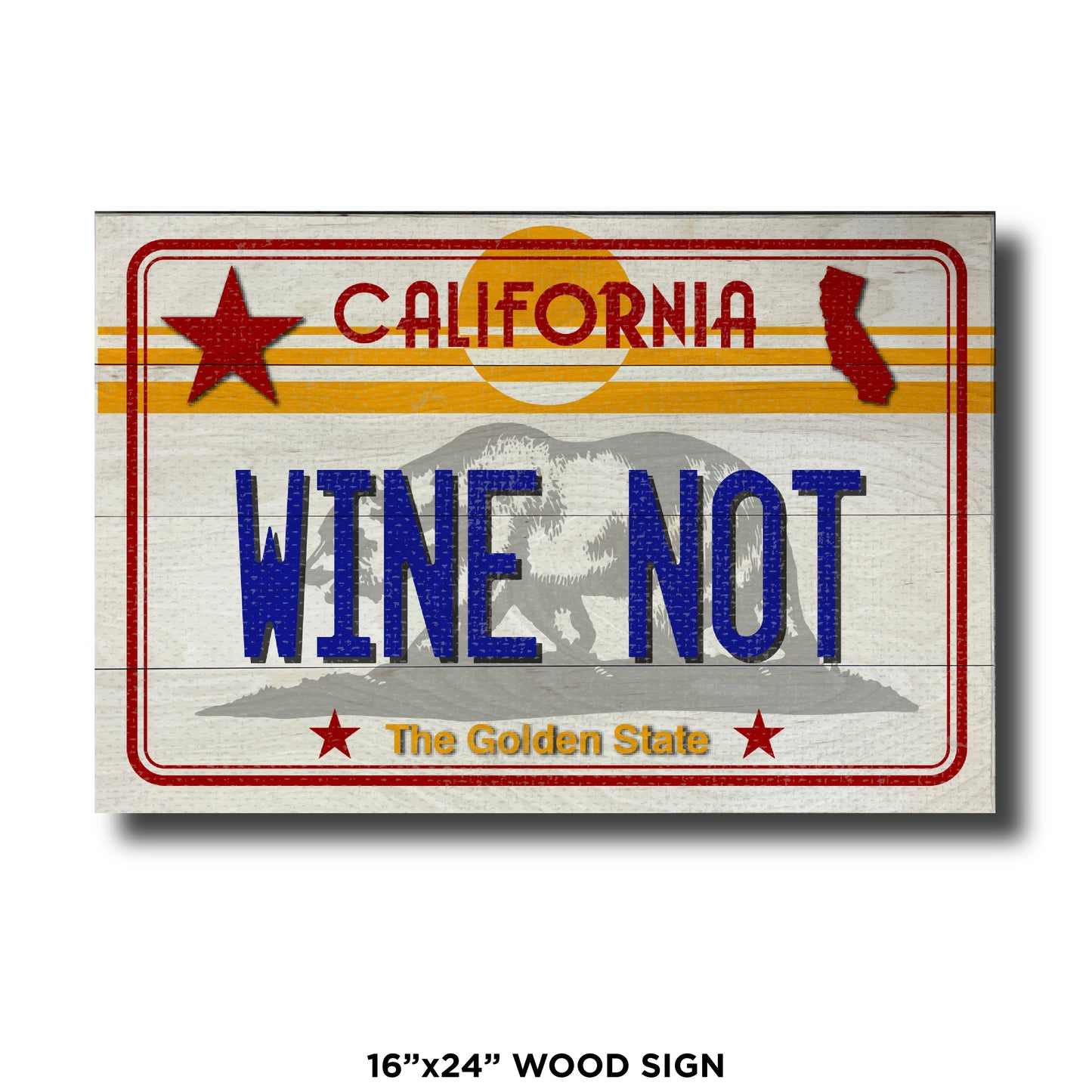 CA License Plate - Wine Not