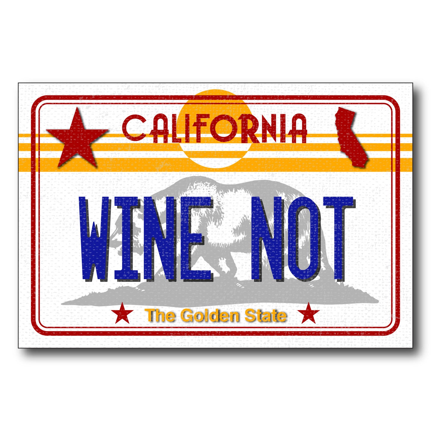 CA License Plate - Wine Not