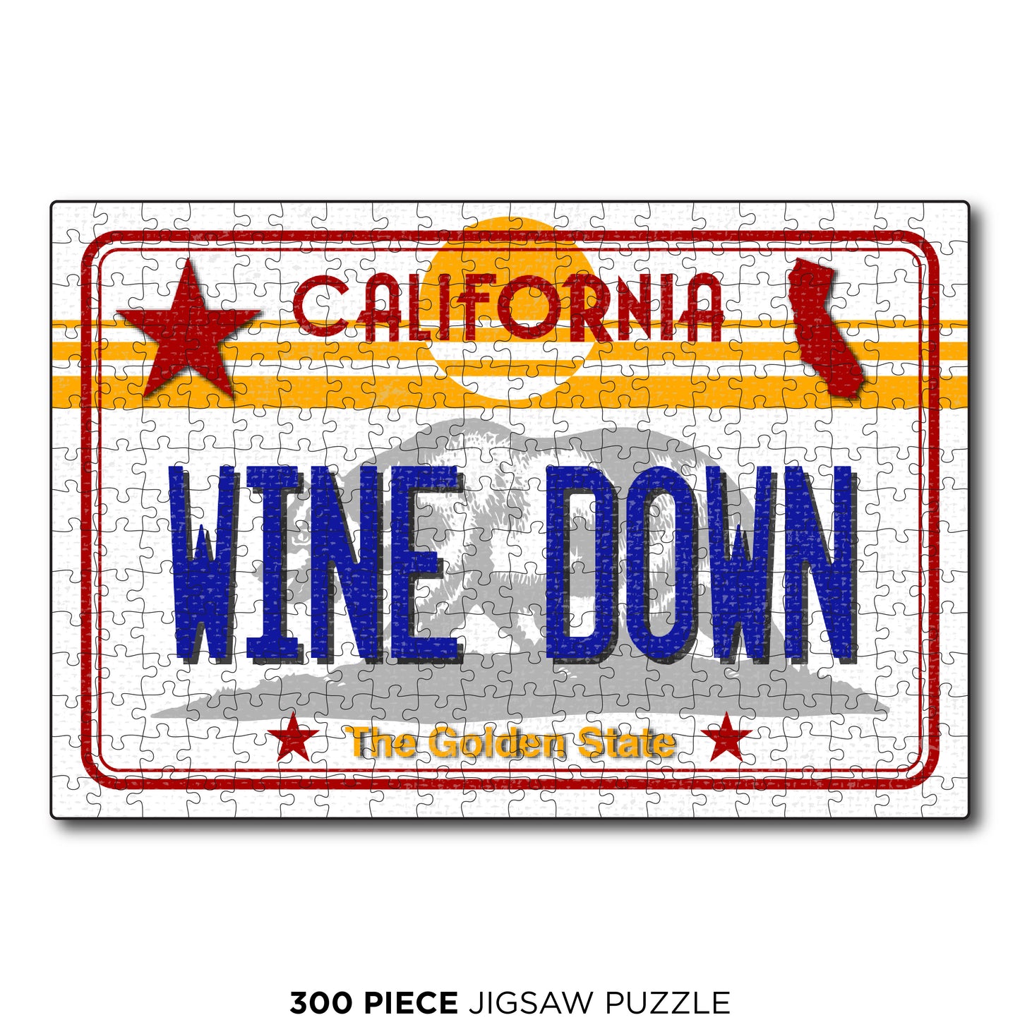 CA License Plate - Wine Down