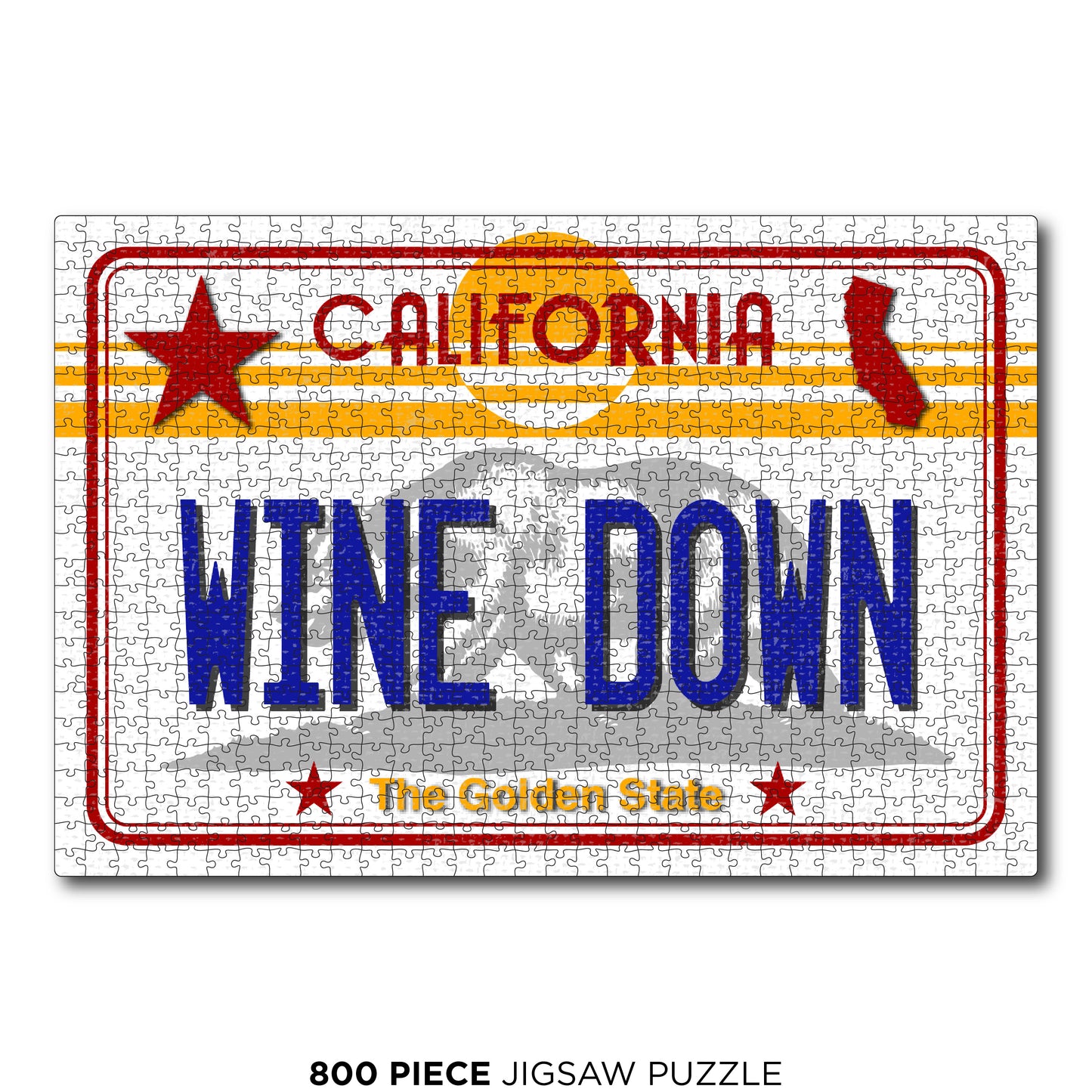 CA License Plate - Wine Down